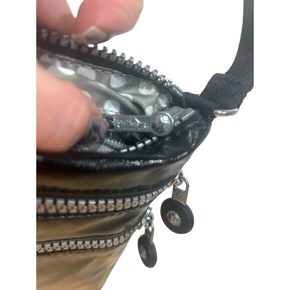 Kipling Keiko Vinyl Crossbody Mini Bag Purse Adjustable Strap Ape Monkey Charm - Picture 9 of 12